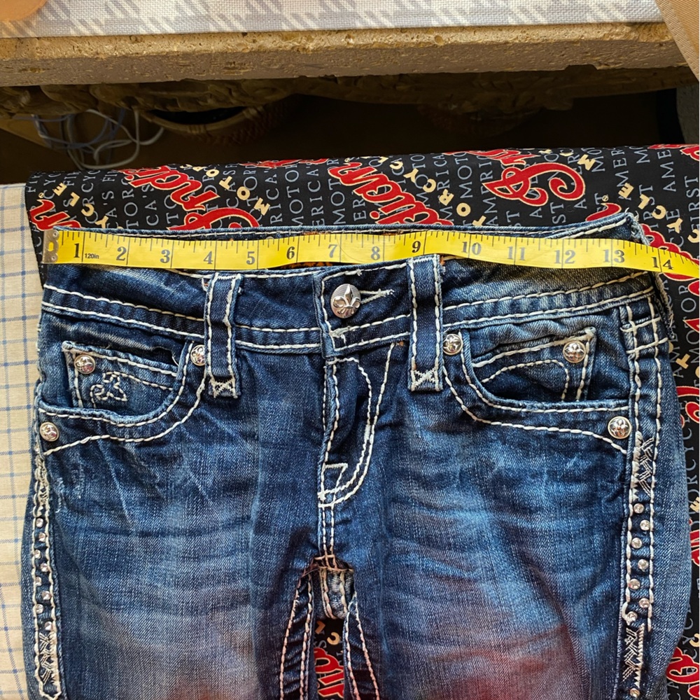 Y2K ROCK REVIVAL MCBLING LOW RISE JEANS - Picture 8 of 10